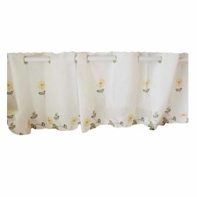 Daisy - Translucent Short Kitchen Curtain Window Curtain Cafe Tier Curtain Gauze