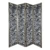 18x73" Room Divider, Herero 4-Panel Decorative Screen