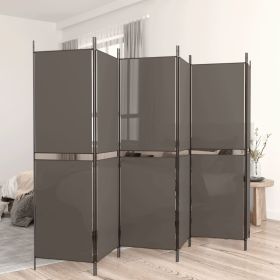 6-Panel Room Divider Anthracite 118.1"x86.6" Fabric