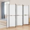 6-Panel Room Divider White 118.1"x78.7" Fabric