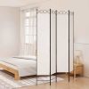 4-Panel Room Divider White 63"x86.6" Fabric