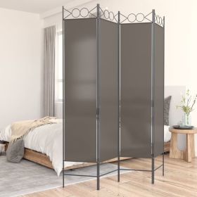 4-Panel Room Divider Anthracite 63"x78.7" Fabric