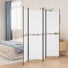 4-Panel Room Divider White 78.7"x70.9" Fabric