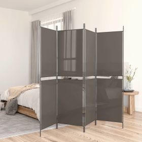 5-Panel Room Divider Anthracite 98.4"x78.7" Fabric