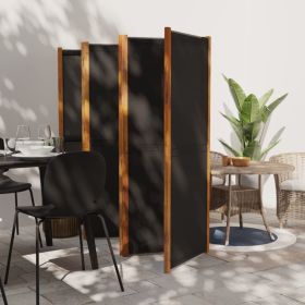 6-Panel Room Divider Black 165.4"x70.9"