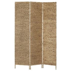 3-Panel Room Divider 45.7"x63" Water Hyacinth