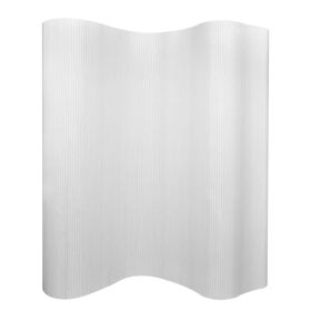 Room Divider Bamboo White 98.4"x65"