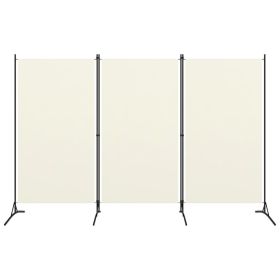 3-Panel Room Divider Cream White 102.4"x70.9"