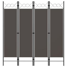 4-Panel Room Divider Anthracite 63"x70.9"