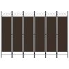 6-Panel Room Divider Brown 94.5"x70.9"