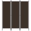 3-Panel Room Divider Brown 59.1"x70.9"