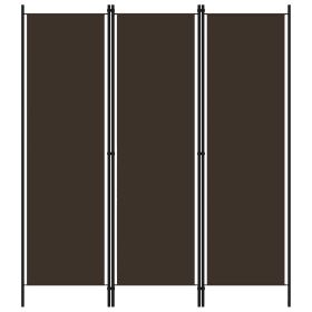 3-Panel Room Divider Brown 59.1"x70.9"