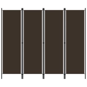 4-Panel Room Divider Brown 78.7"x70.9"