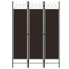 3-Panel Room Divider Brown 47.2"x70.9"