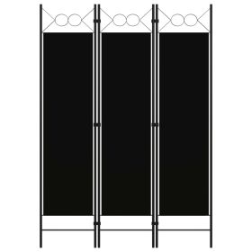 3-Panel Room Divider Black 47.2"x70.9"