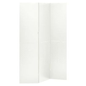 3-Panel Room Divider White 47.2"x70.9" Steel