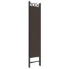 5-Panel Room Divider Brown 78.7"x78.7" Fabric