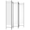 5-Panel Room Divider White 78.7"x78.7" Fabric