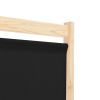 5-Panel Room Divider Black 78.7"x66.9"x1.6" Fabric