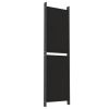 6-Panel Room Divider Black 118.1"x70.9" Fabric