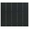 5-Panel Room Divider Black 78.7"x70.9" Steel