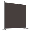 2-Panel Room Divider Brown 137"x70.9" Fabric