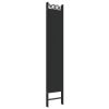 6-Panel Room Divider Black 94.5"x86.6" Fabric