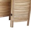 Sycamore wood 8 Panel Screen Folding Louvered Room Divider - light burn XH