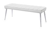 ACME Weizor Bench, White PU & Chrome 77153