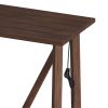 Modern 5-Piece Dining Table Set with Power Outlets,Bar Kitchen Table Set with Upholstered Stools, Easy Assemble, Walnut Table+Beige Stool