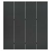 4-Panel Room Dividers 2 pcs Anthracite 63"x70.9" Steel