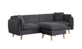 Brayden Dark Gray Fabric Sectional Sofa Chaise