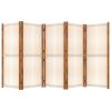 5-Panel Room Divider Cream White 137.8"x70.9"