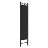 5-Panel Room Divider Black 78.7"x78.7" Fabric