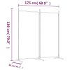 2-Panel Room Divider White 68.9"x70.9" Fabric