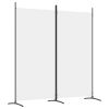 2-Panel Room Divider White 68.9"x70.9" Fabric