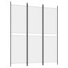 3-Panel Room Divider White 59.1"x70.9" Fabric