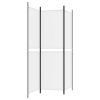 3-Panel Room Divider White 59.1"x70.9" Fabric