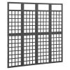 4-Panel Room Divider/Trellis Solid Fir Wood Black 63.4"x70.9"