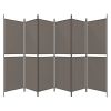 6-Panel Room Divider Anthracite 118.1"x86.6" Fabric