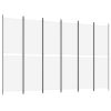 6-Panel Room Divider White 118.1"x78.7" Fabric