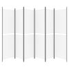 6-Panel Room Divider White 118.1"x78.7" Fabric