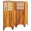 4-Panel Room Divider 63.4"x0.8"x47.2" Solid Acacia Wood