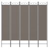 5-Panel Room Divider Anthracite 78.7"x78.7" Fabric