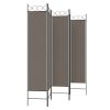 5-Panel Room Divider Anthracite 78.7"x78.7" Fabric