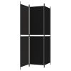 3-Panel Room Divider Black 59.1"x78.7" Fabric