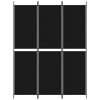 3-Panel Room Divider Black 59.1"x78.7" Fabric