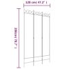 3-Panel Room Divider White 47.2"x78.7" Fabric