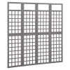 4-Panel Room Divider/Trellis Solid Fir Wood Gray 63.4"x70.9"