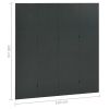 4-Panel Room Dividers 2 pcs Anthracite 63"x70.9" Steel